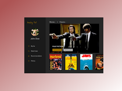 Daily UI practice - 025 TV APP