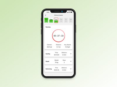 Daily UI practice - 041 Workout tracker