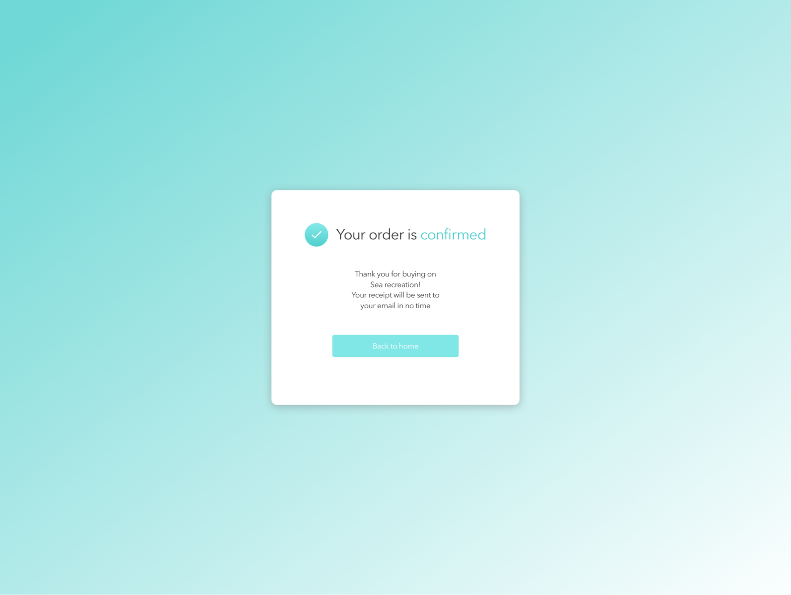 Daily UI practice - 054 Confirmation by KY KANG on Dribbble