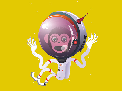 Astronaut design flat illustration vector