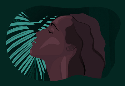 wilderness characer design girl graphic illustration jungle vector