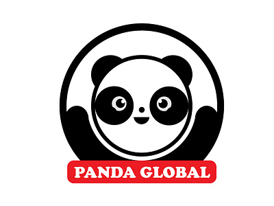 full size logo for Panda Global adobe advertise branding dailylogochallenge design flat graphic illustration illustrator logo vector