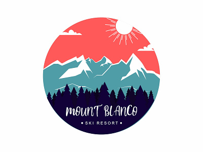 Mount Blanco adobe branding dailylogochallenge design flat graphic icon illustration illustrator logo vector