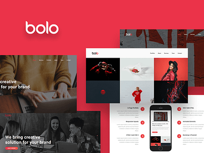 Bolo Agency Website agency website ajax bootstrap clean creative creative agency envato html5 interface layout minimal modern themeforest web design website website template wordpress theme