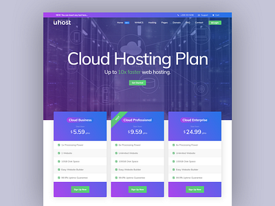 Uhost - Website Hosting & WHMCS Template