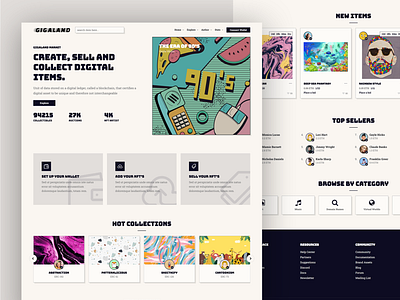 Retro NFTs Marketplace Website Design retro wallet web design website