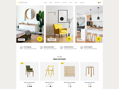 Furniture Store and Interior Design Landing Page