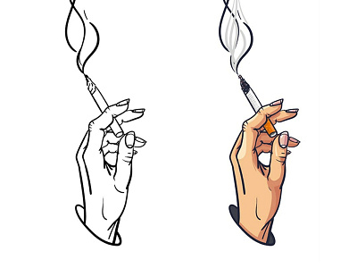 Smokebreak illustration vector