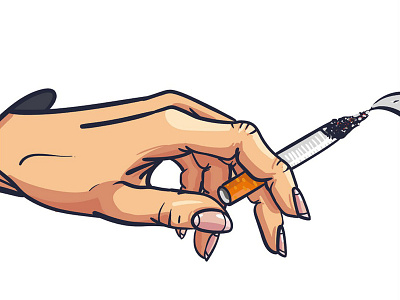 Smoke break illustration vector