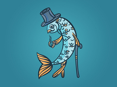 Mr. Fish illustration vector