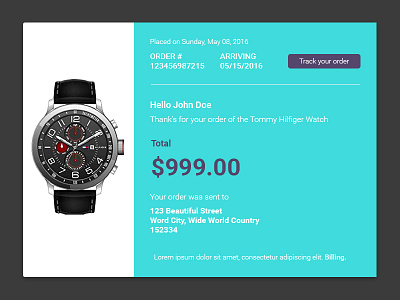 Daily Ui 017 017 daily design email interface receipt ui
