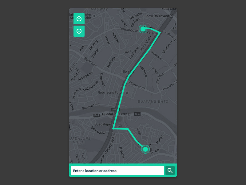 Daily Ui 020 tracker location ui interface design daily 020