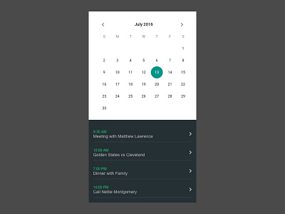 Daily Ui 038 038 calendar daily design interface ui