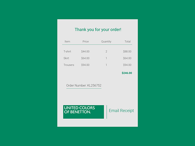 Email Receipt dailyui design ui