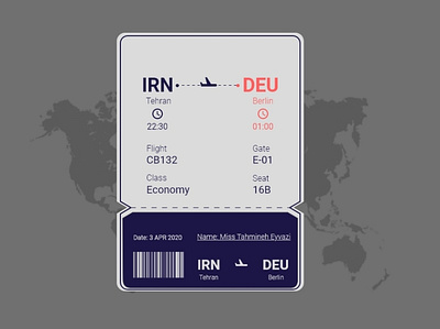 Boarding Pass 024boardingpass dailyui design ui