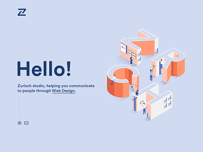 Zurisch Studio - Website app branding design illustration minimal type typography ux vector web design website