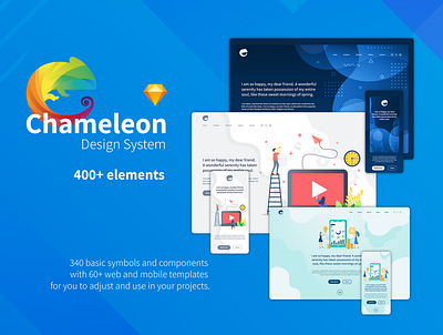 Chameleon Design System app branding design icon logo typography ui ux