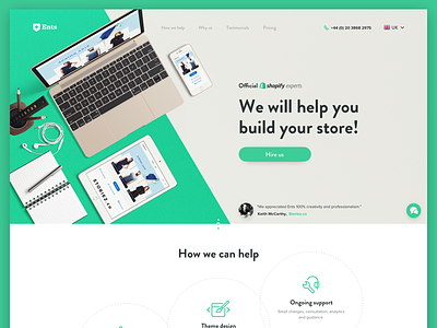 Shopify Experts Landing Page ents green landing page mockups shopify sqs squarespace web website
