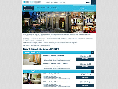 Hotel information page book booking flat design holiday hotel responsive travel ui ux webdesign website