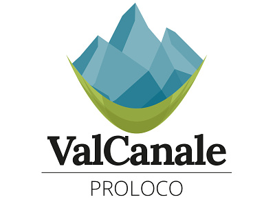 Logo Val Canale blu green holiday logo mountain tourism travel valley