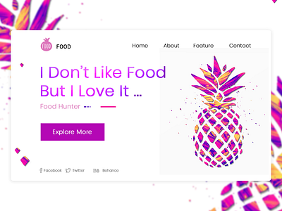 Food Hunter design ui ux web website