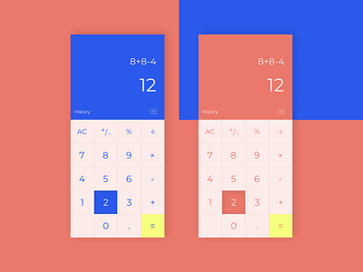 Daily UI #4 app calculate calculator colorful dailyui dailyuichallenge design figma flat mobile ui ux