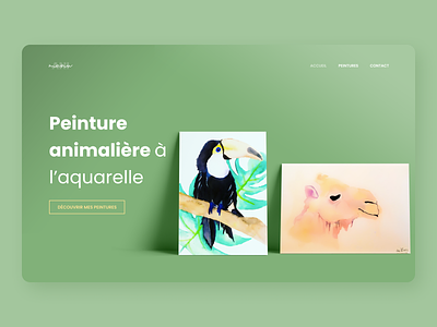 Animanu.fr design figma flat green painter painting peinture ui uncode webdesign website wordpress