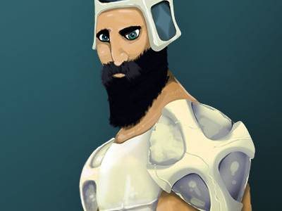 Healer Warrior character digital painting warrior