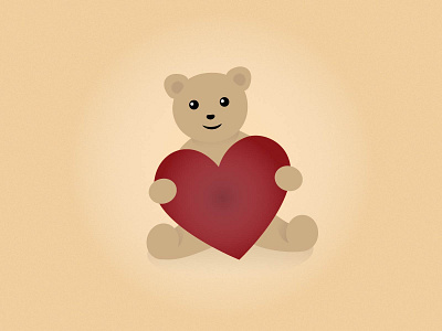 Teddy Bear heart illustration love teddy bear valentines day vector