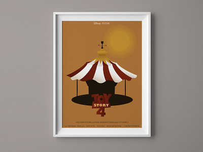 Toy Story 4 poster carrousel disney forky illustration mockup pixar poster toystory