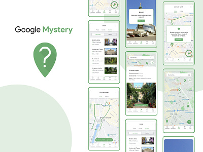 Google Mystery || School project exploration figma google map mobile app design treasure hunt ui ux