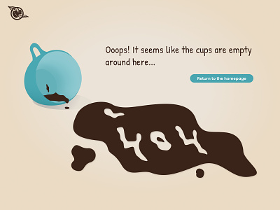 404 page || DailyUI 404 error page 8 coffee daily 100 challenge illustration ui design