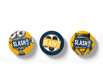 Slash Films Vinyl Stickers adobe illustrator brand branding design editorial design films graphic design illustration logo logocore photoshop print design production production design stiker vector vinyl stickers