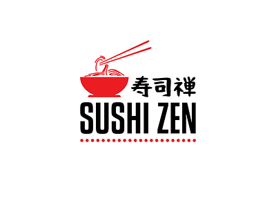 Sushi Zen Logo adobe illustrator asia asian food brand brand design brand identity branding design graphic design logo logocore restaurant restaurant branding sushi vector