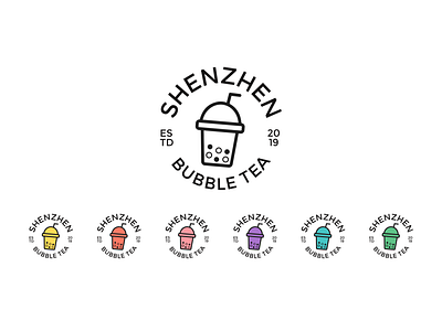 Shenzhen Bubble Tea Logo adobe illustrator beverage brand brand design branding bubble tea design graphic design logo logocore vector