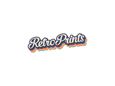 Retro Prints Logo adobe illustrator brand brand design brand identity branding design graphic design logo logocore printing retro vector
