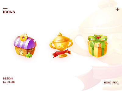 UI Icons Design  丨 CUP/GIFT