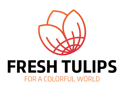 Fresh Tulips brand design branding colorful design flower branding flower logo flowers logo globe branding globe logo illustration logo logo design tulip tulips tulips logo vector world globe logo world logo