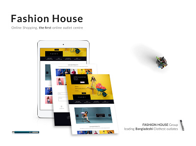 FASHION HOUSE Online Shopping bashar billah branding fashion graphic design ui website