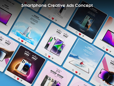Smartphone Creative Ads concept ads bashar billah branding creative ads design graphic design i phone samsung smartphone social media