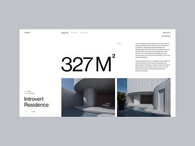 Introvert Residence Page architecture art coloumns composition design designs gallery graphic grey grid inner page interior numbers page photos pictures swiss typogaphy ui ux