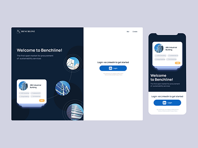 Benchline branding illustration sustainability uidesign ux