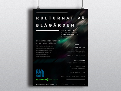 Poster blågårdsplads culture culturenight dark lights mystic poster