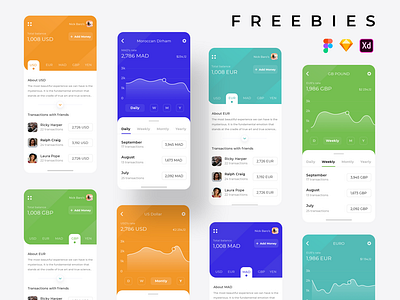 Colorful Banking App - Freebie