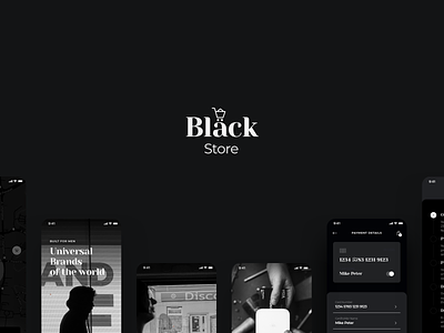 Black Store - App UI Design app app design black clean interface ui ux