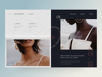 Simon Porte Jacquemus Website branding clean ui concept design ecommerce fashion flat luxury minimal typogaphy ui ux