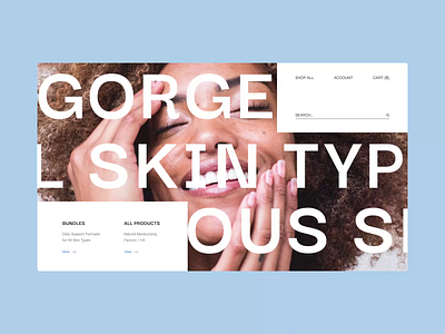 Skincare Cosmetics Website anomation app branding clean ui concept design flat minimal motion typogaphy ui ux
