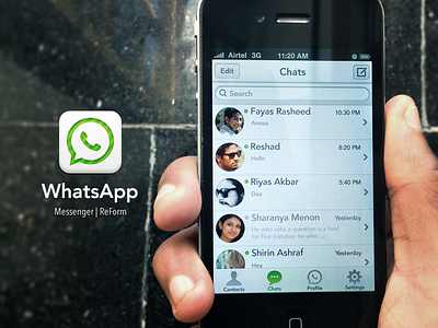 WhatsApp ReForm chat icon ios iphone messenger online ui whatsapp