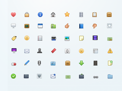 Icon Set 16 16px drawer icons link mac switch