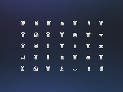 Costume Icons 16px 32px cloth costume glyph icons shopping